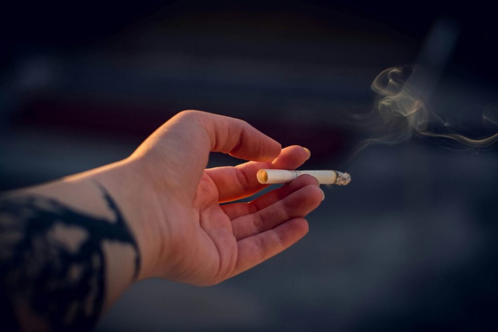 Limit alcohol and avoid tobacco: "No smoking and moderate alcohol consumption icons