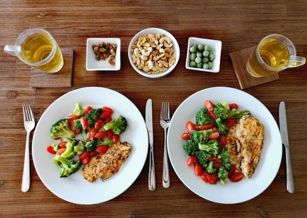 Keto-friendly foods on a plate