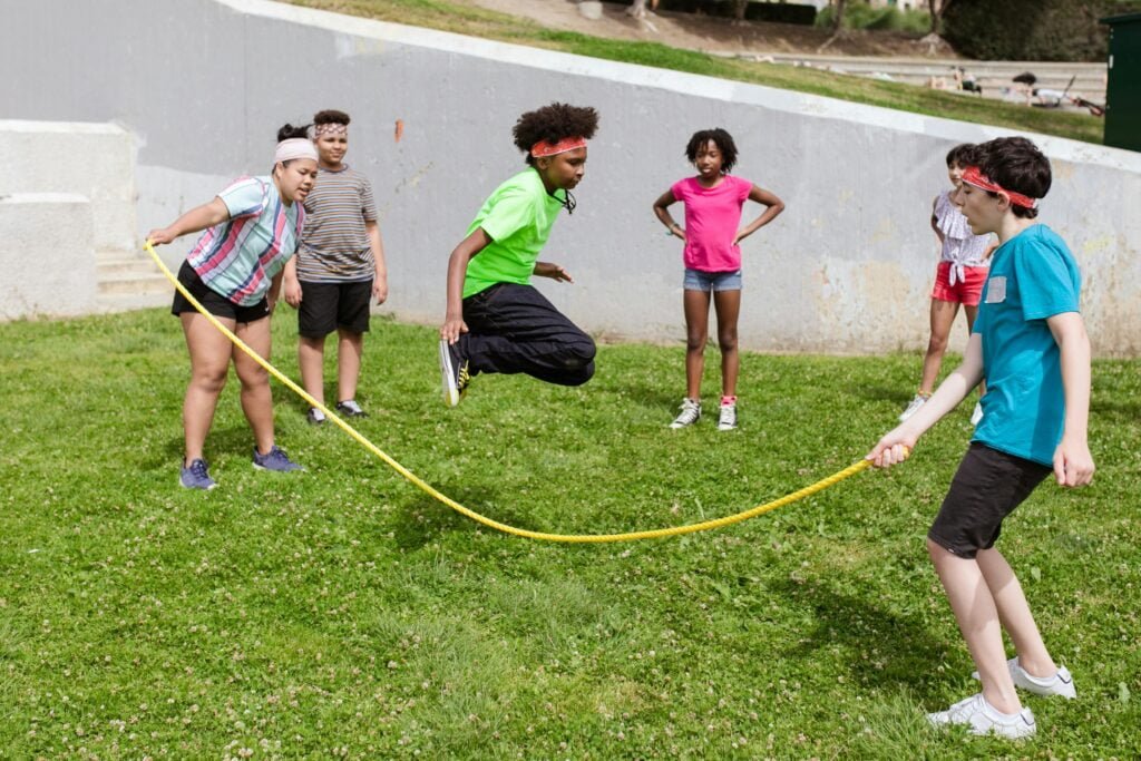 Image of a person jumping rope: