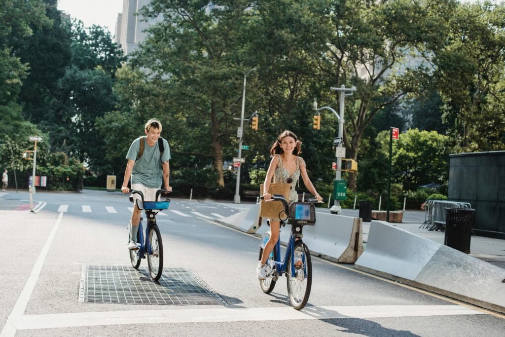 Image of someone cycling on a stationary bike: