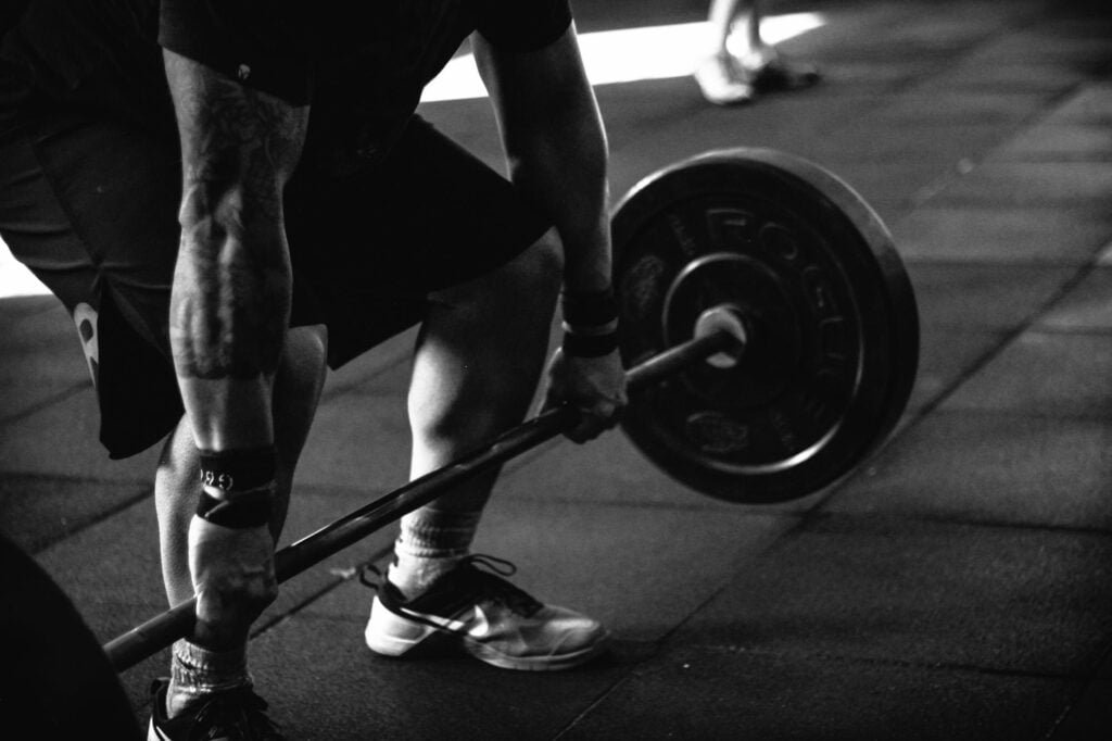 Image of a person lifting weights